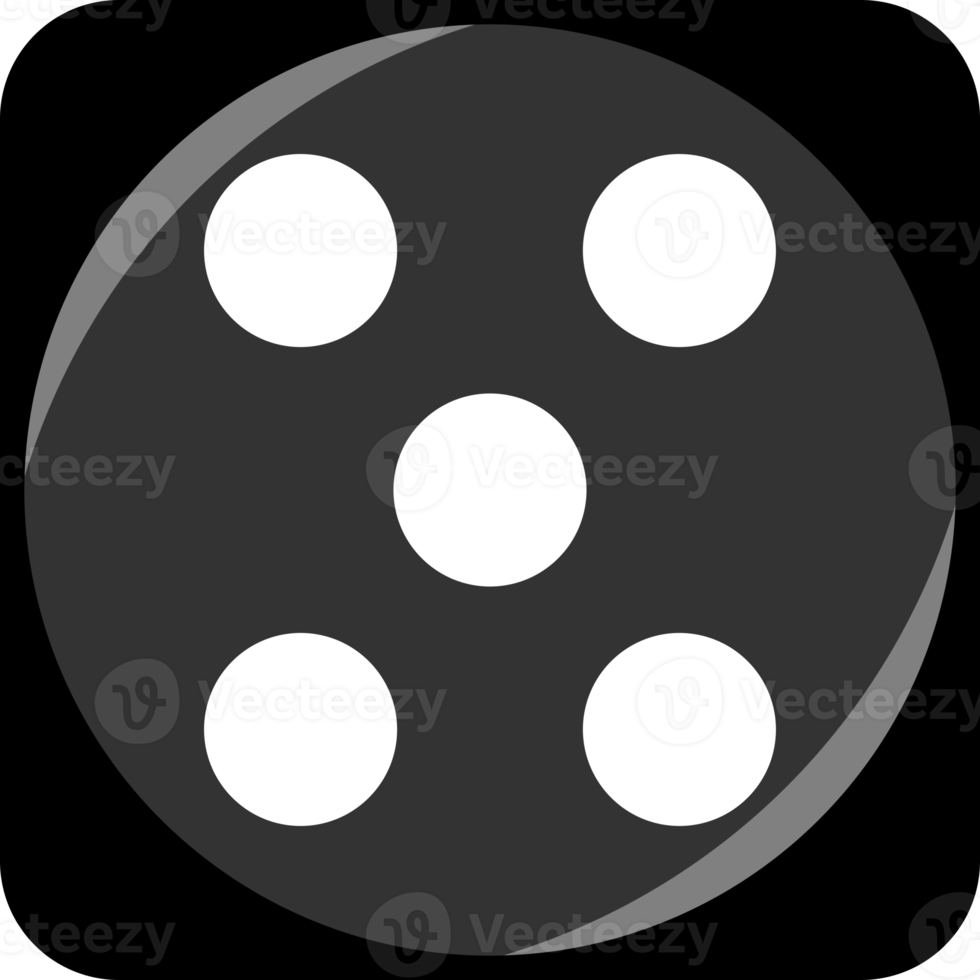 Face cube dot of game dice icon png