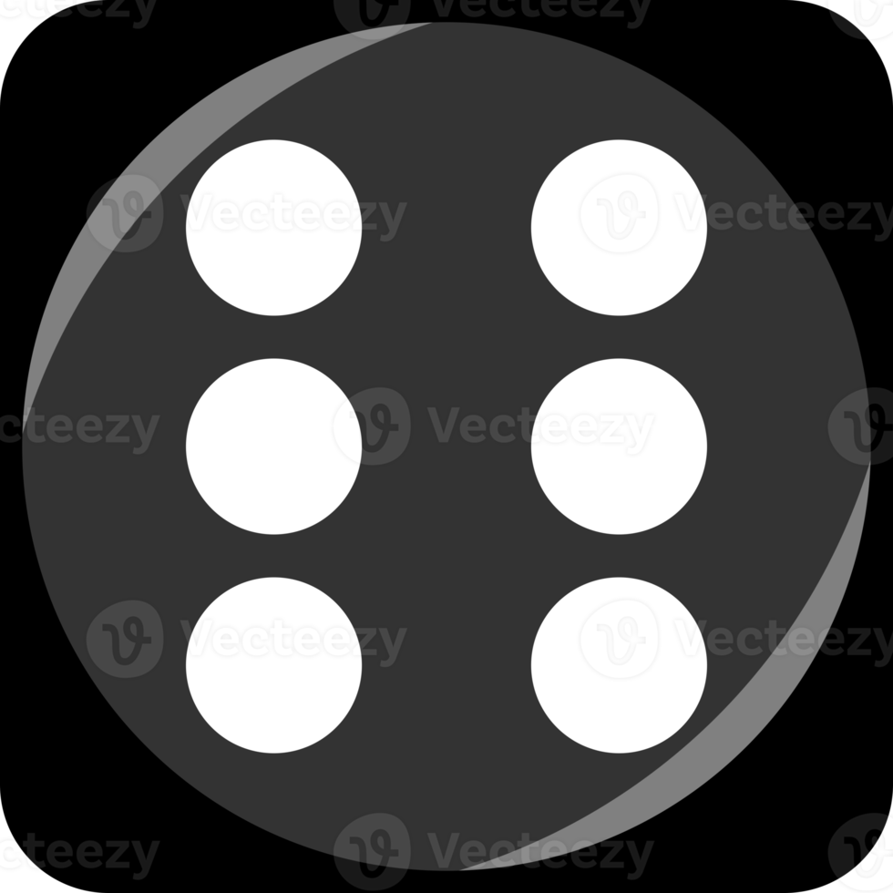 Face cube dot of game dice icon png