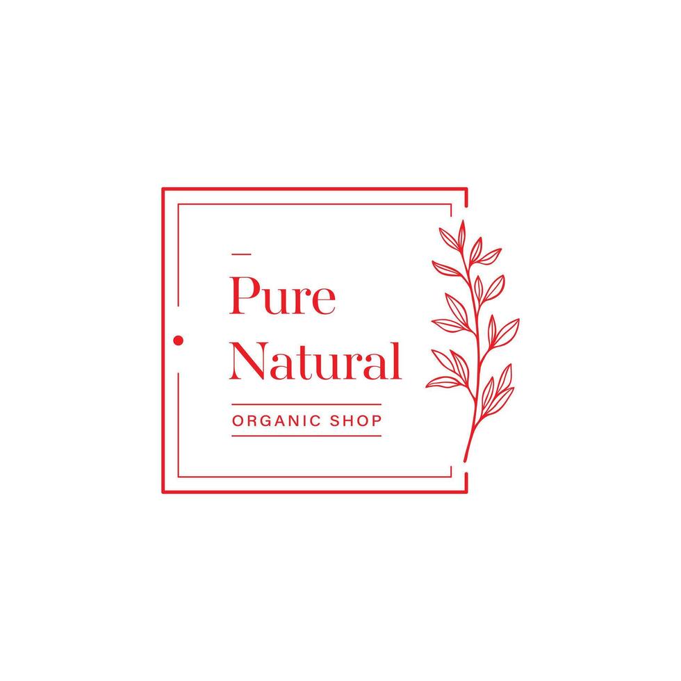 Pure Natural logo design inspiration and Flower combine design vector