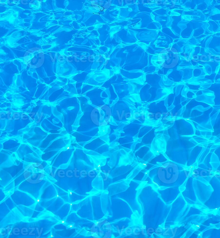 Water in swimming pool rippled photo