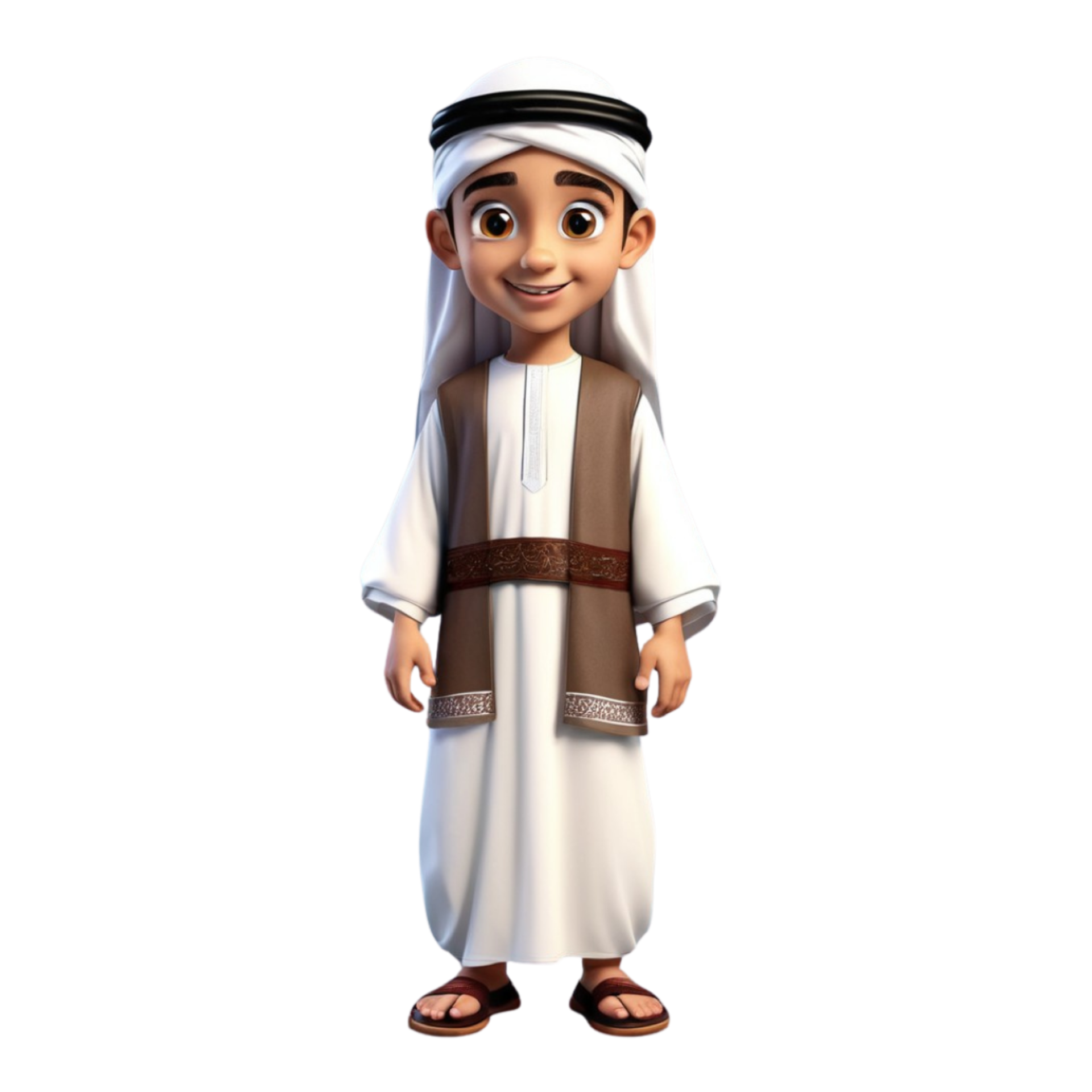 Ai Generated 3d Render Of A Muslim Kid On Isolated Transparent Ai Generated 3d Render Of A Muslim Kid On Isolated Transparent