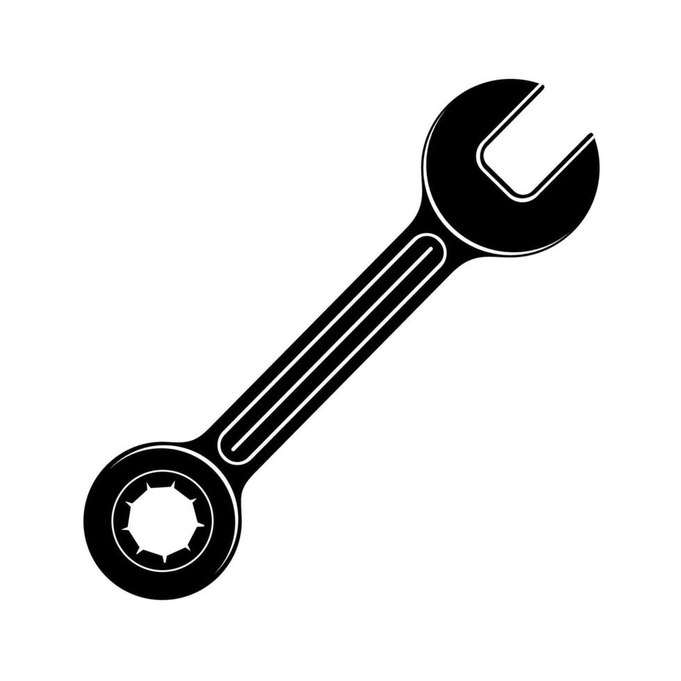 Wrench work tools clipart vector flat design isolated on white background
