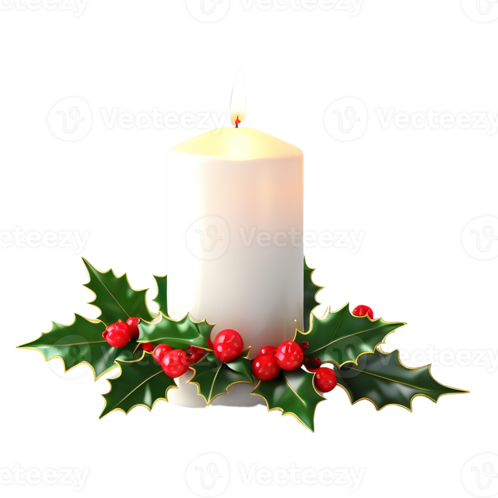 AI generated 3d candle on isolated transparent background png, generated with AI png