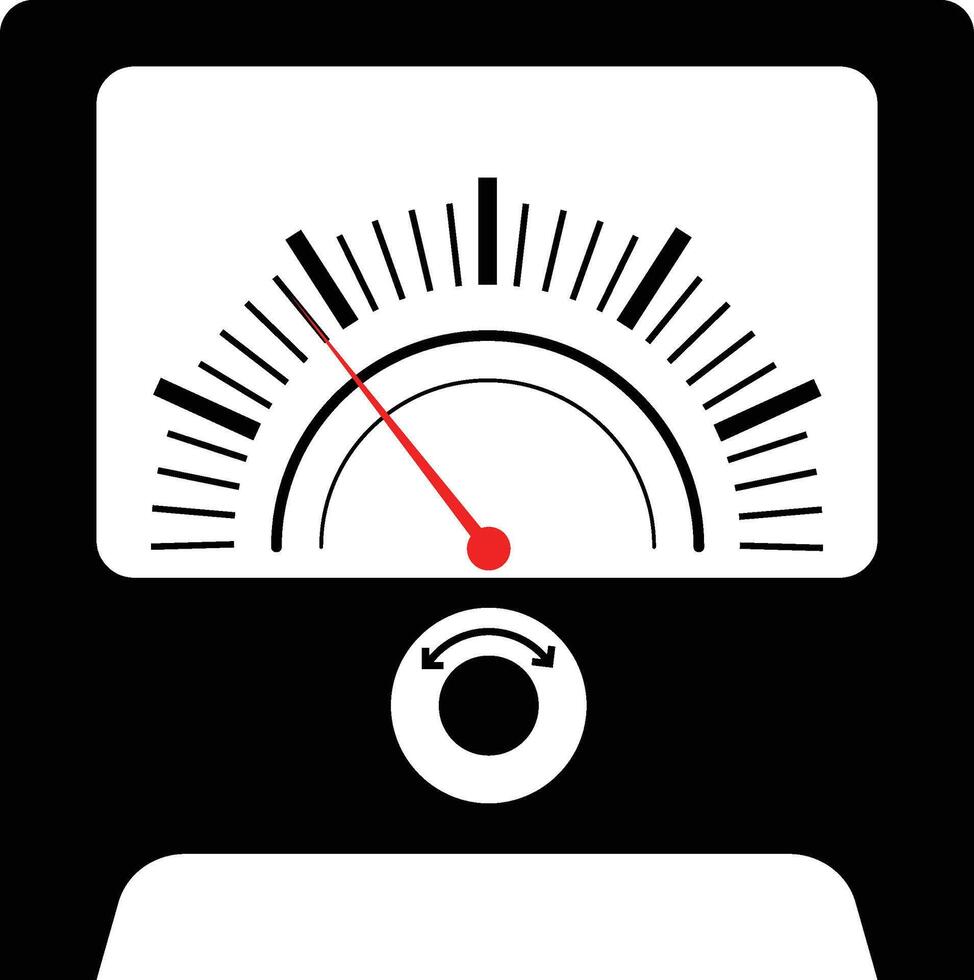 Ammeter Physics Icon, Sign, Symbol vector