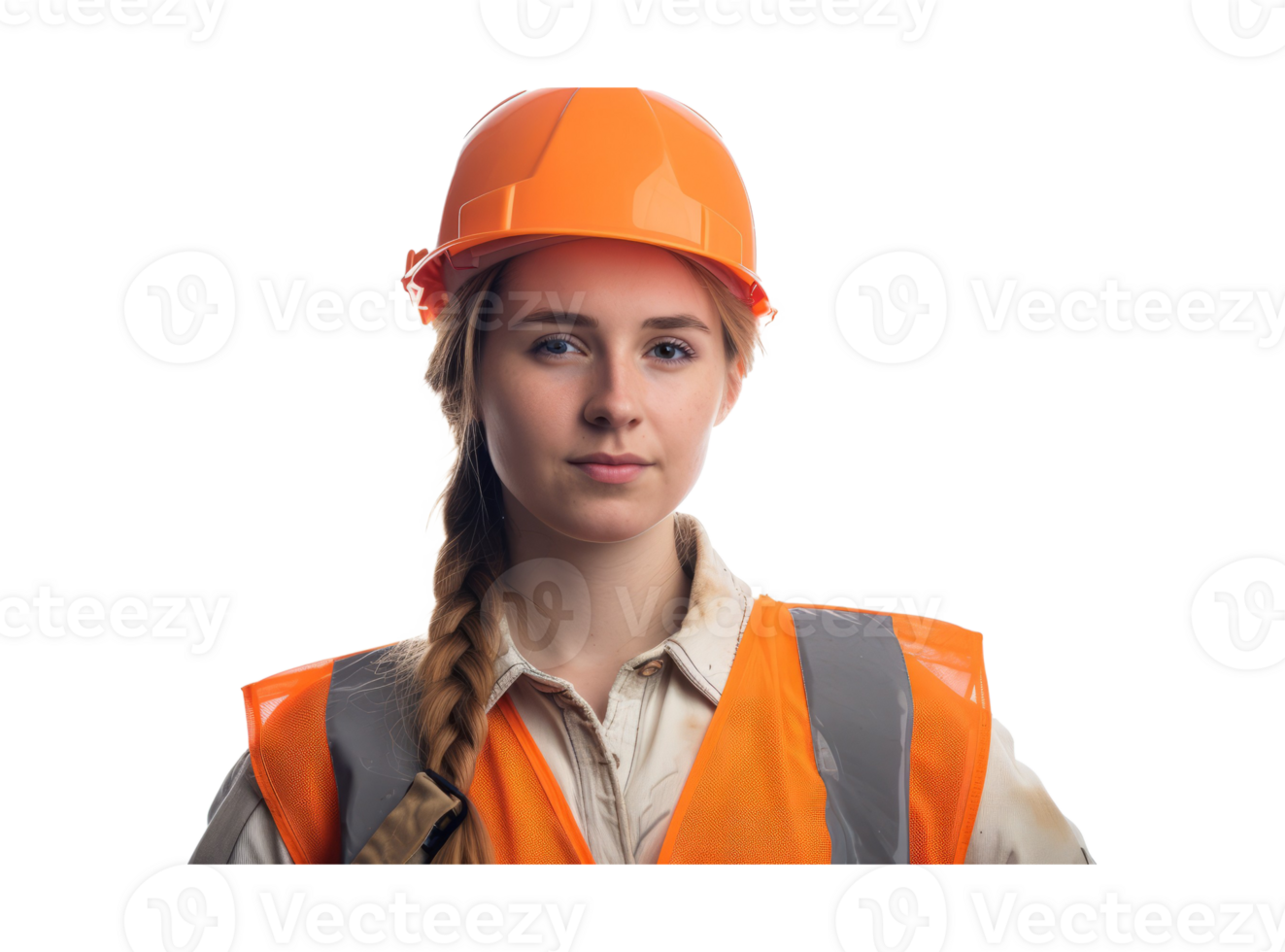 AI generated Female site engineer png
