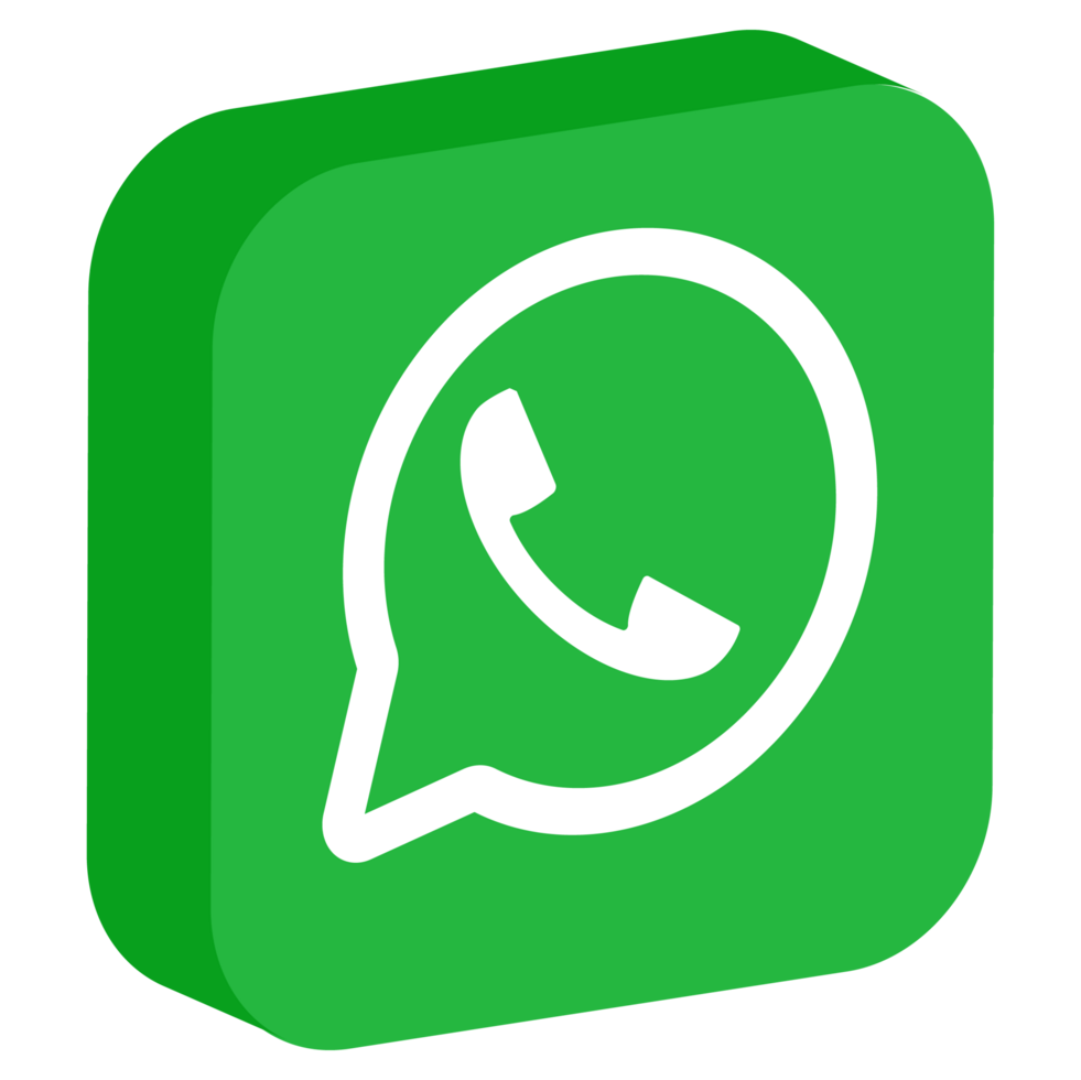 modern 3d groen sjabloon WhatsApp koppel illustratie. internet netwerk concept. png