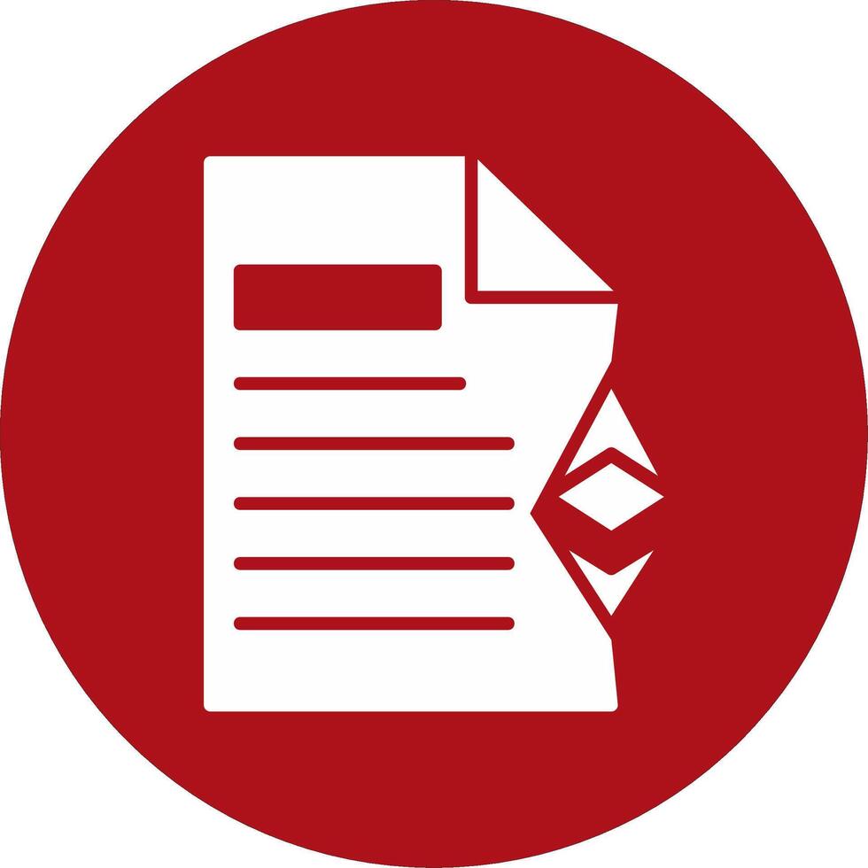 Ethereum Document Vector Icon