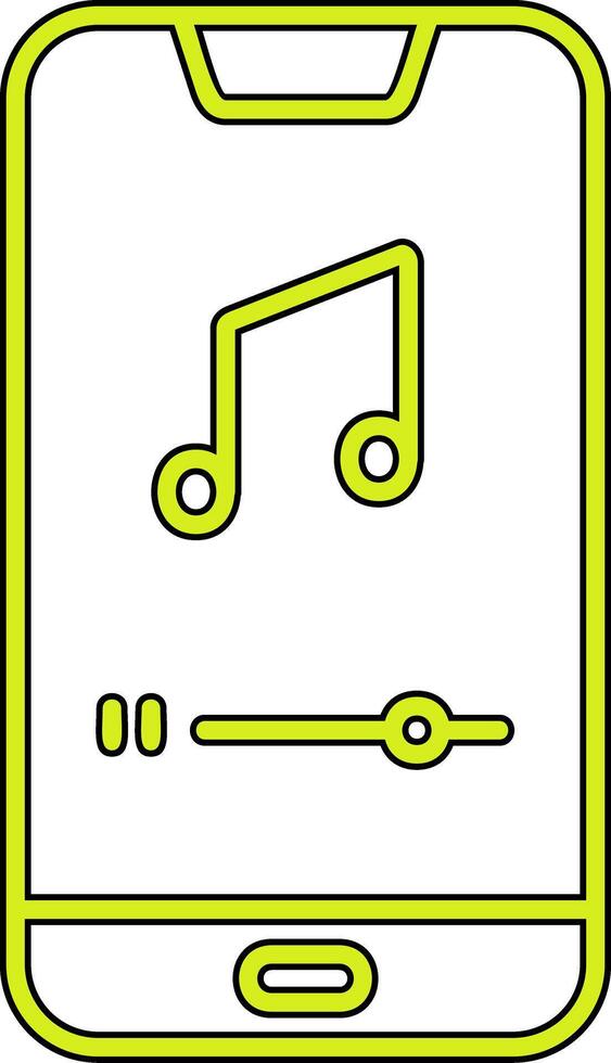 móvil música jugador vector icono