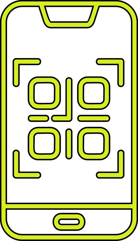 Smartphone QR Code Vector Icon