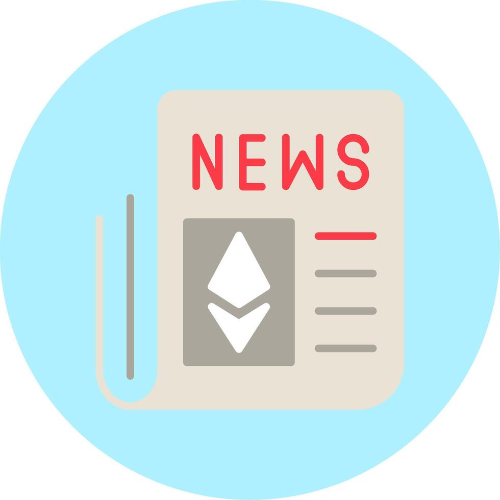Ethereum News Vector Icon