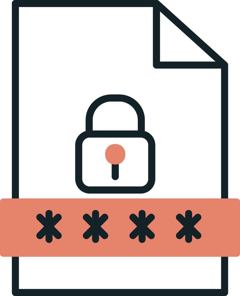 File Password Vector Icon