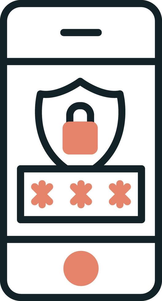 Mobile Security Vector Icon