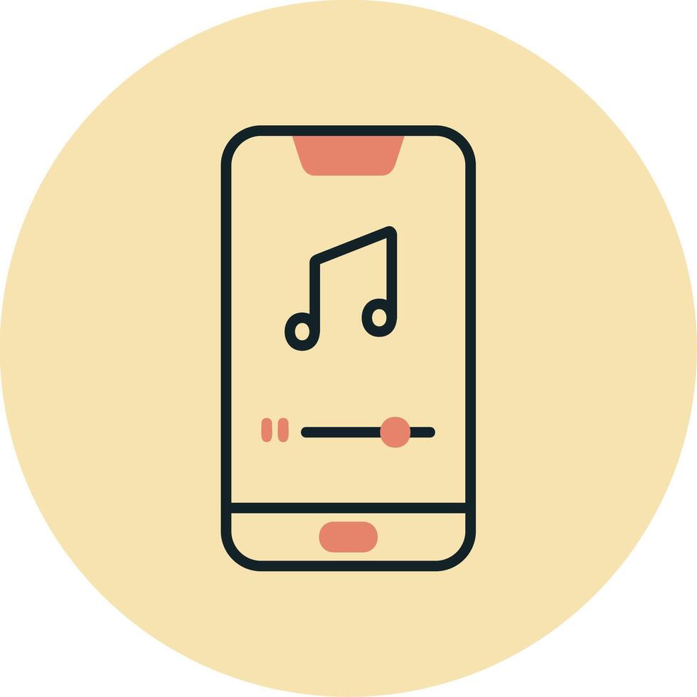 móvil música jugador vector icono