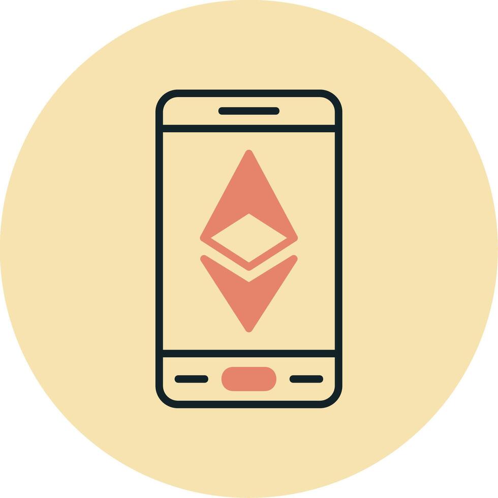 Ethereum Smartphone Vector Icon