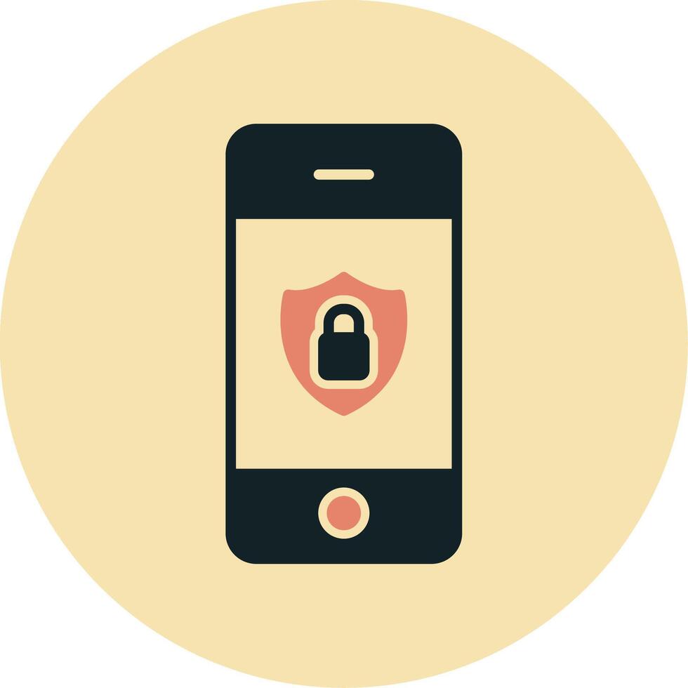 Mobile Security Vector Icon