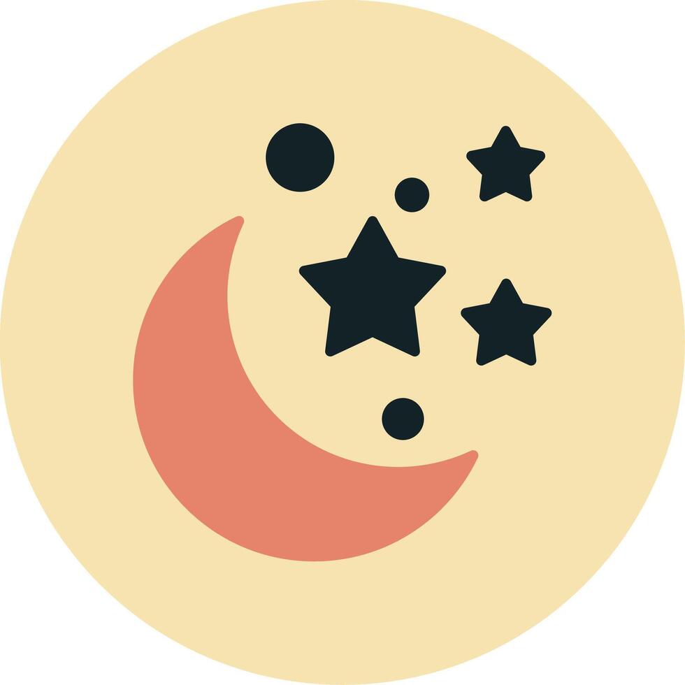 Moon And Stars Vector Icon
