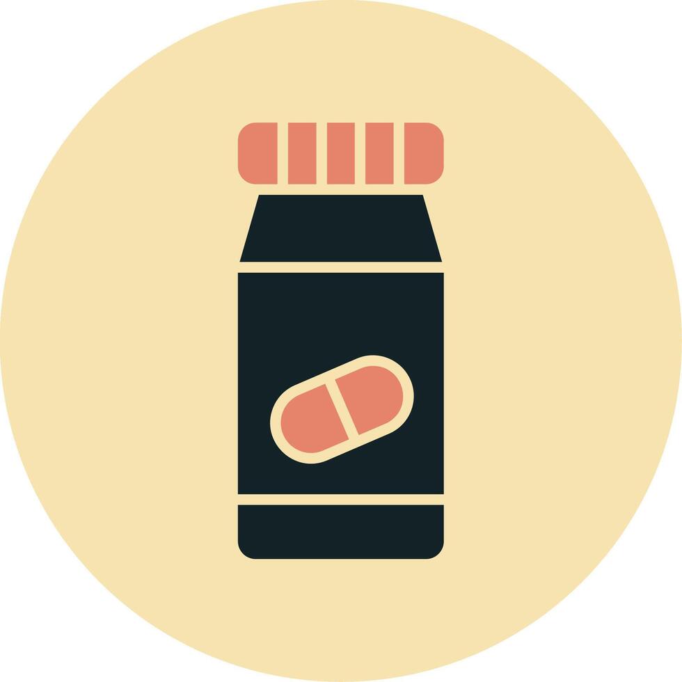 icono de vector de botella de pastillas