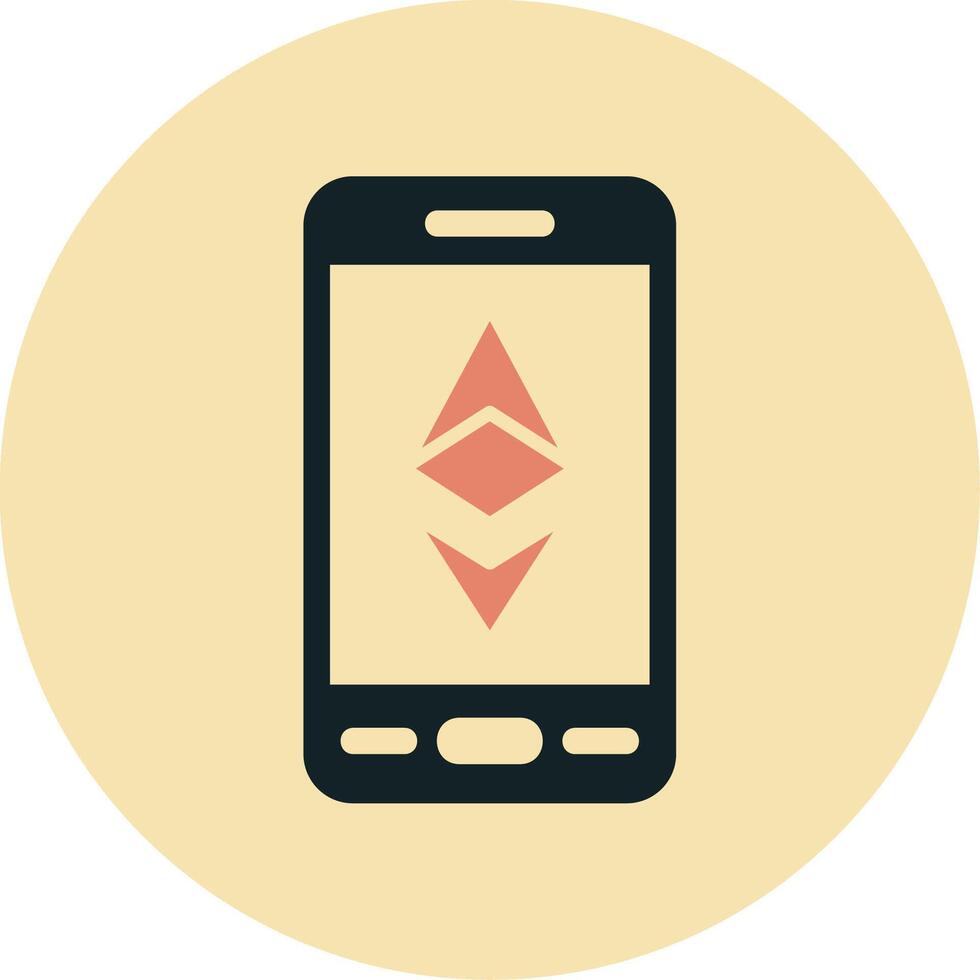 Ethereum Smartphone Vector Icon
