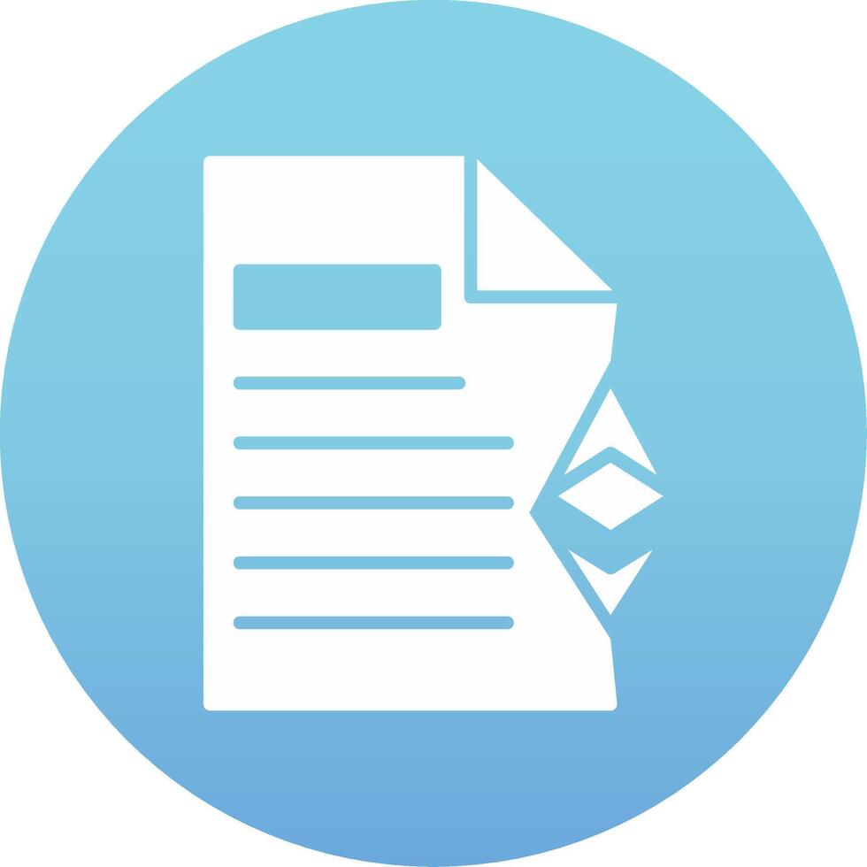 Ethereum Document Vector Icon