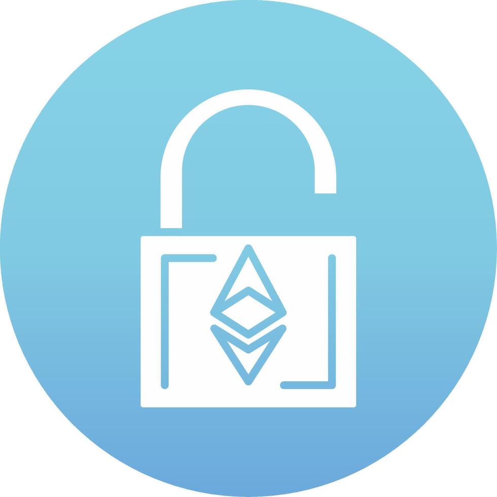 Ethereum UnLock Vector Icon