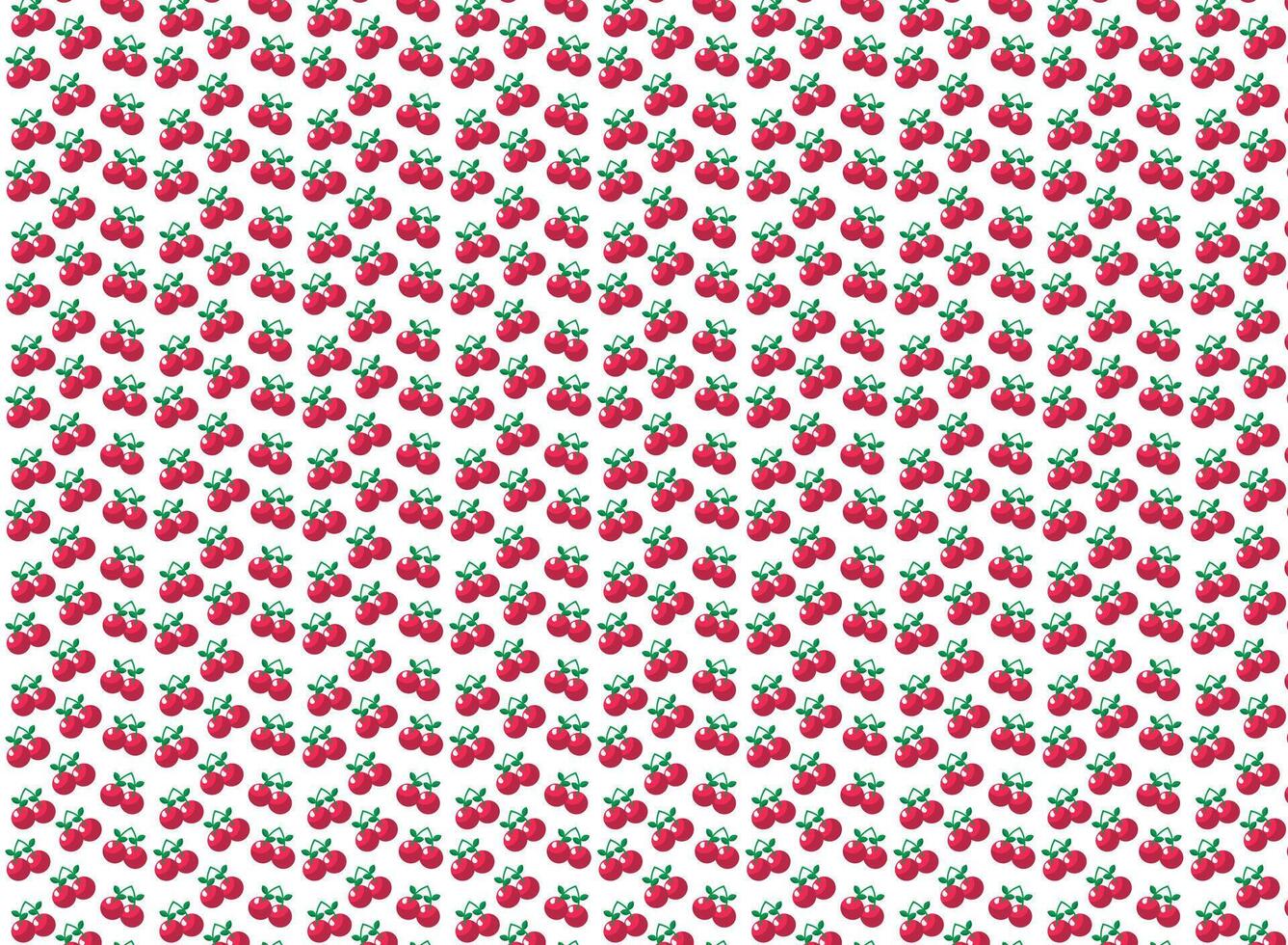 Cherry pattern for backgrounds and fabric vector