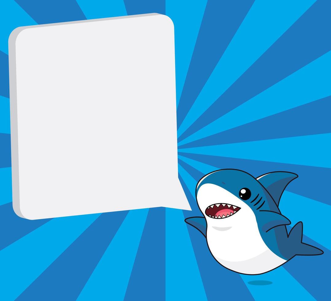 Cute shark illustration vector, pattern, background vector