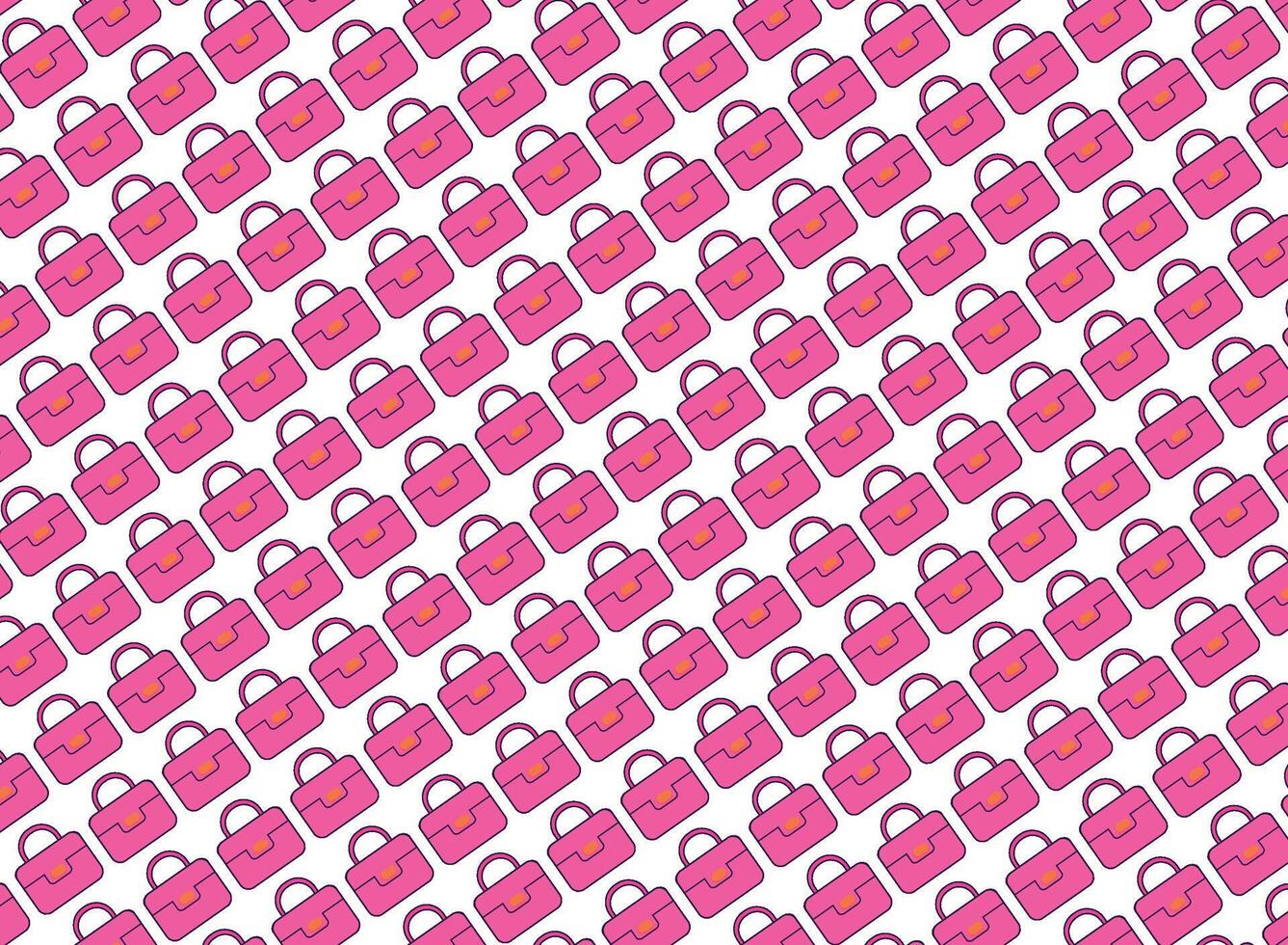 pink hand bag, pattern for backgrounds, textures, white background repeat vector