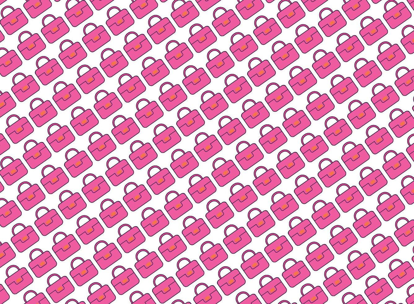 pink hand bag, pattern for backgrounds, textures, white background repeat vector