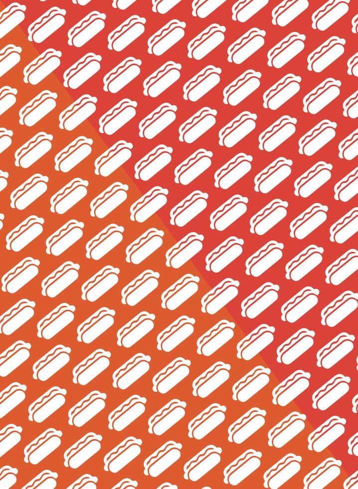 hot dog pattern illustration for backgrounds and textures vector