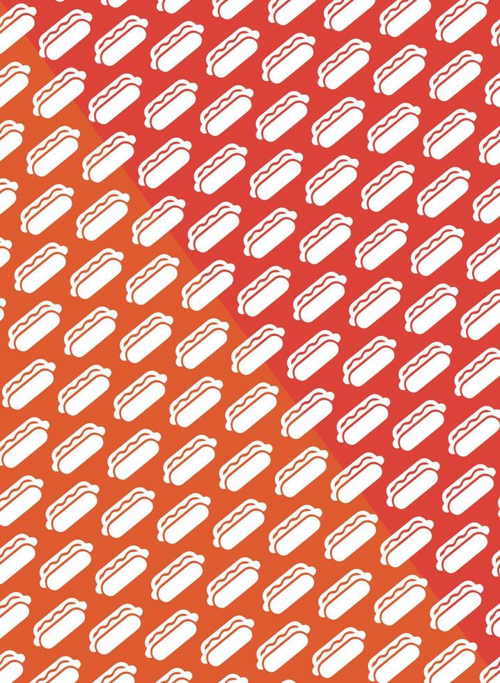 hot dog pattern illustration for backgrounds and textures vector