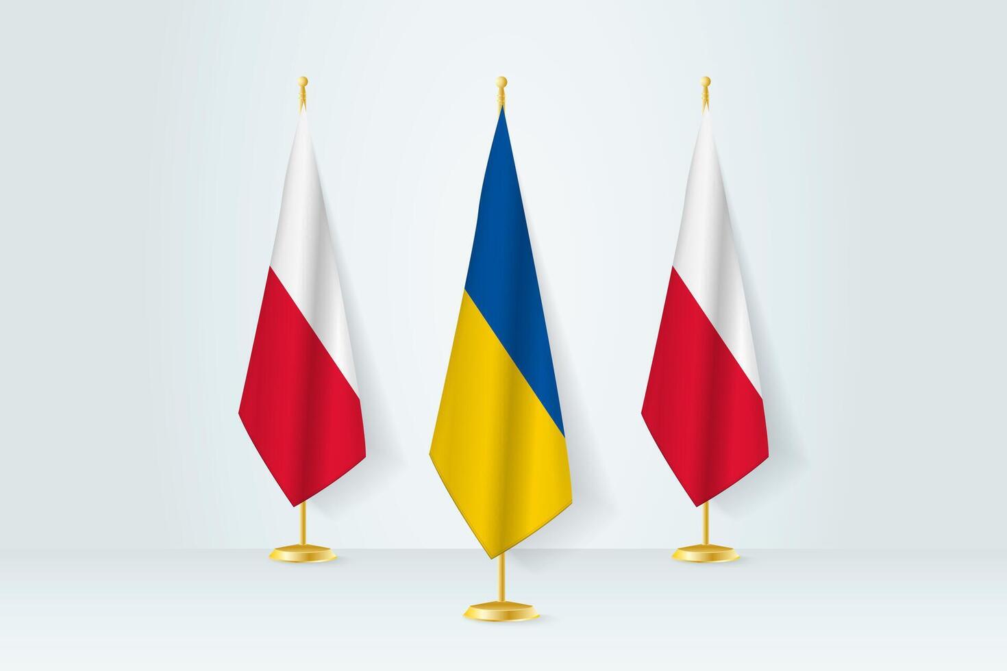 reunión concepto Entre Ucrania y Polonia. vector