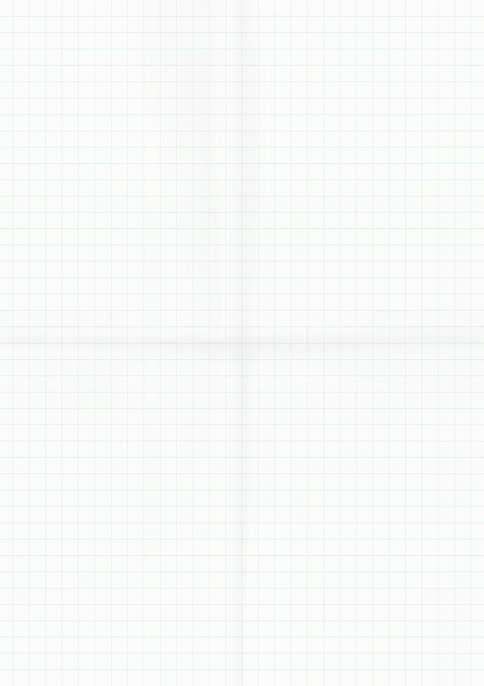 Blue squared paper sheet with folding effect. vector