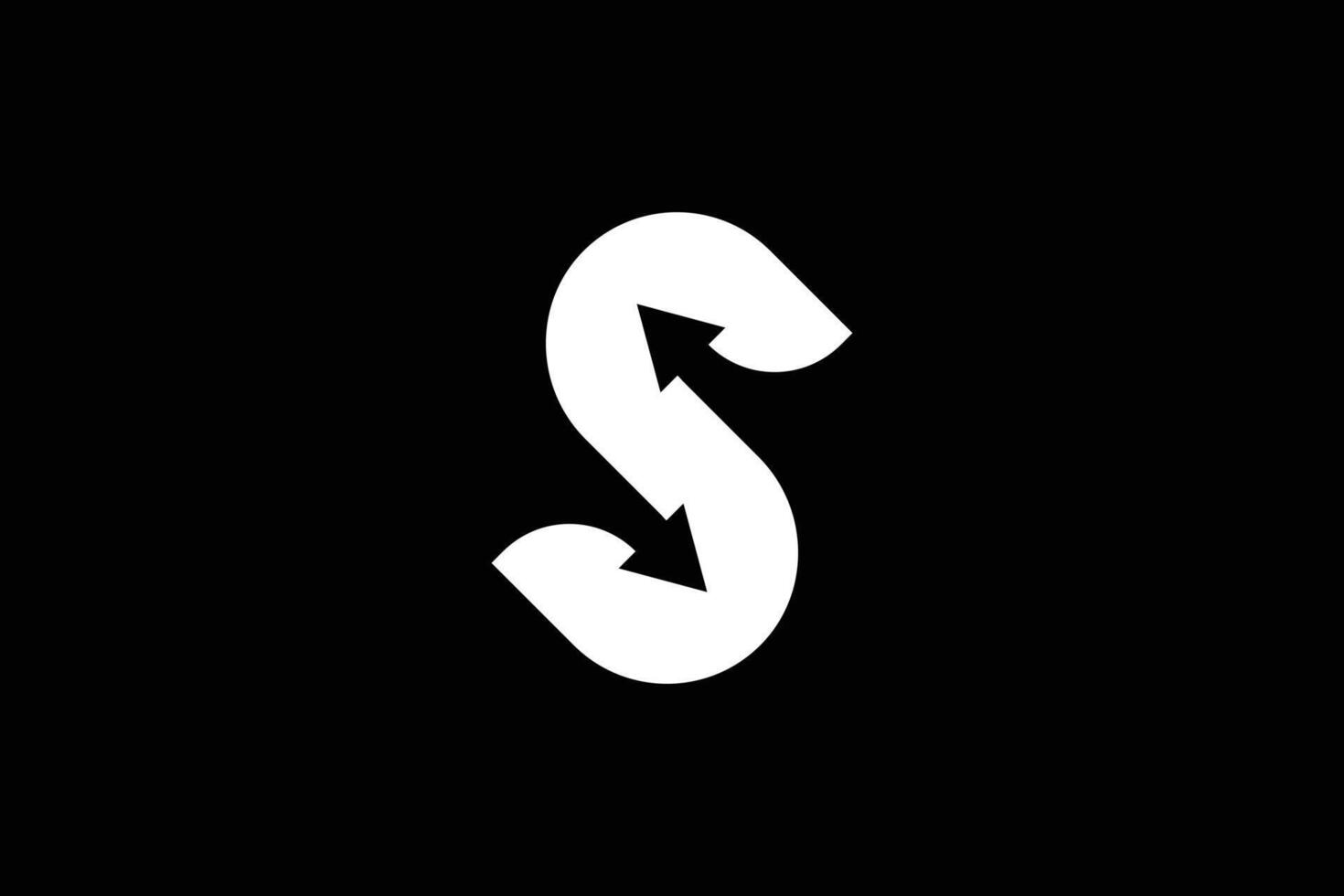 Letter S Arrow Logo Design Template vector