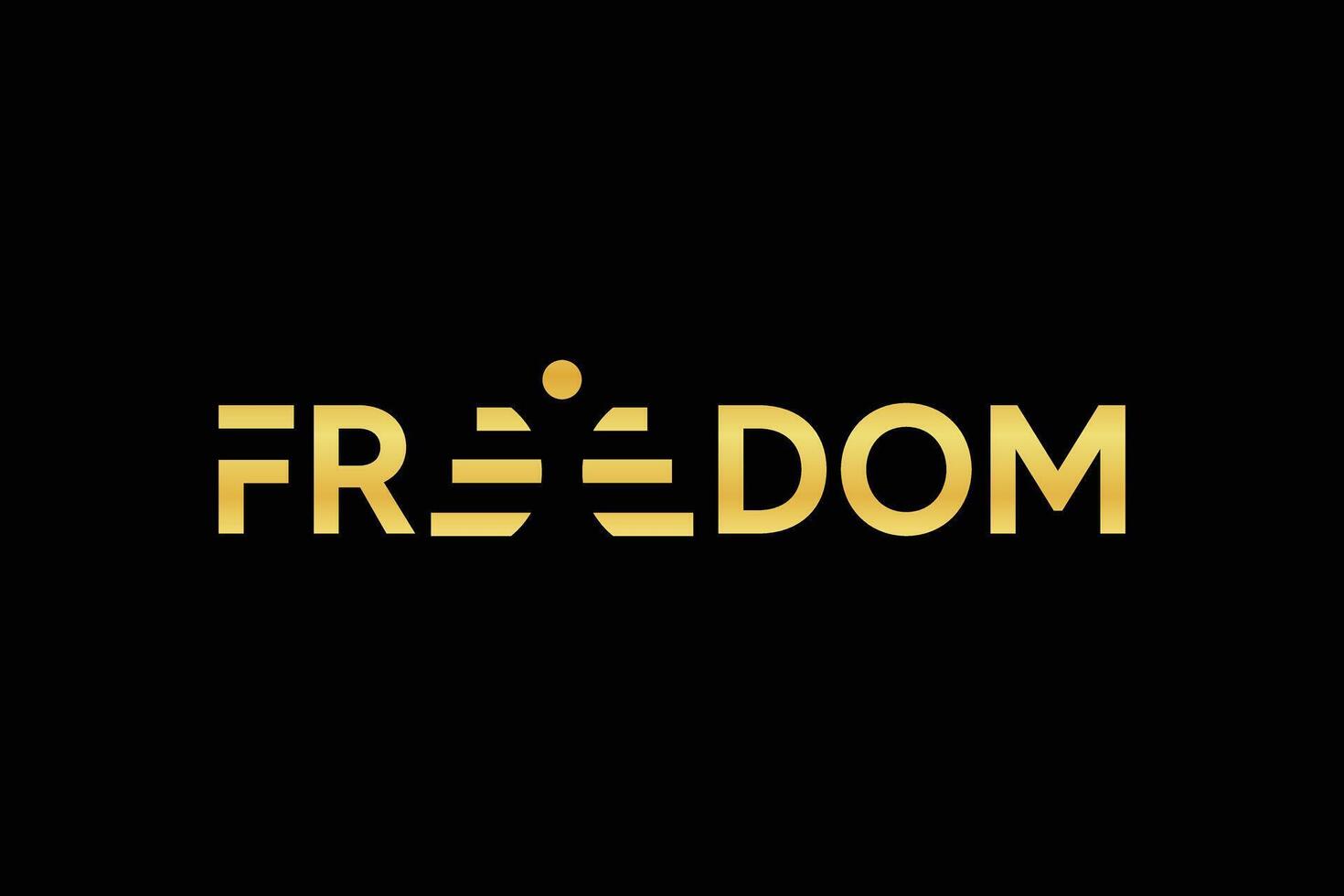 Letter Freedom Logo Design Template vector