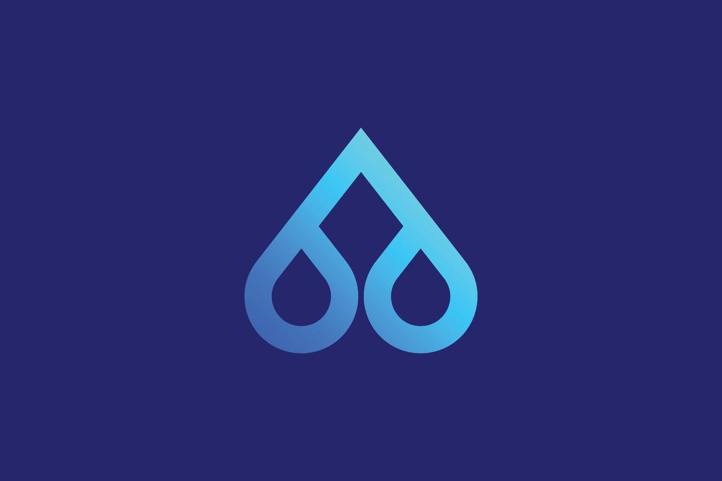 letra un agua soltar logo diseño modelo vector