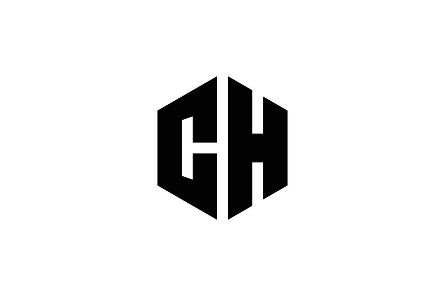 Letter CH Polygon Logo Design Template vector