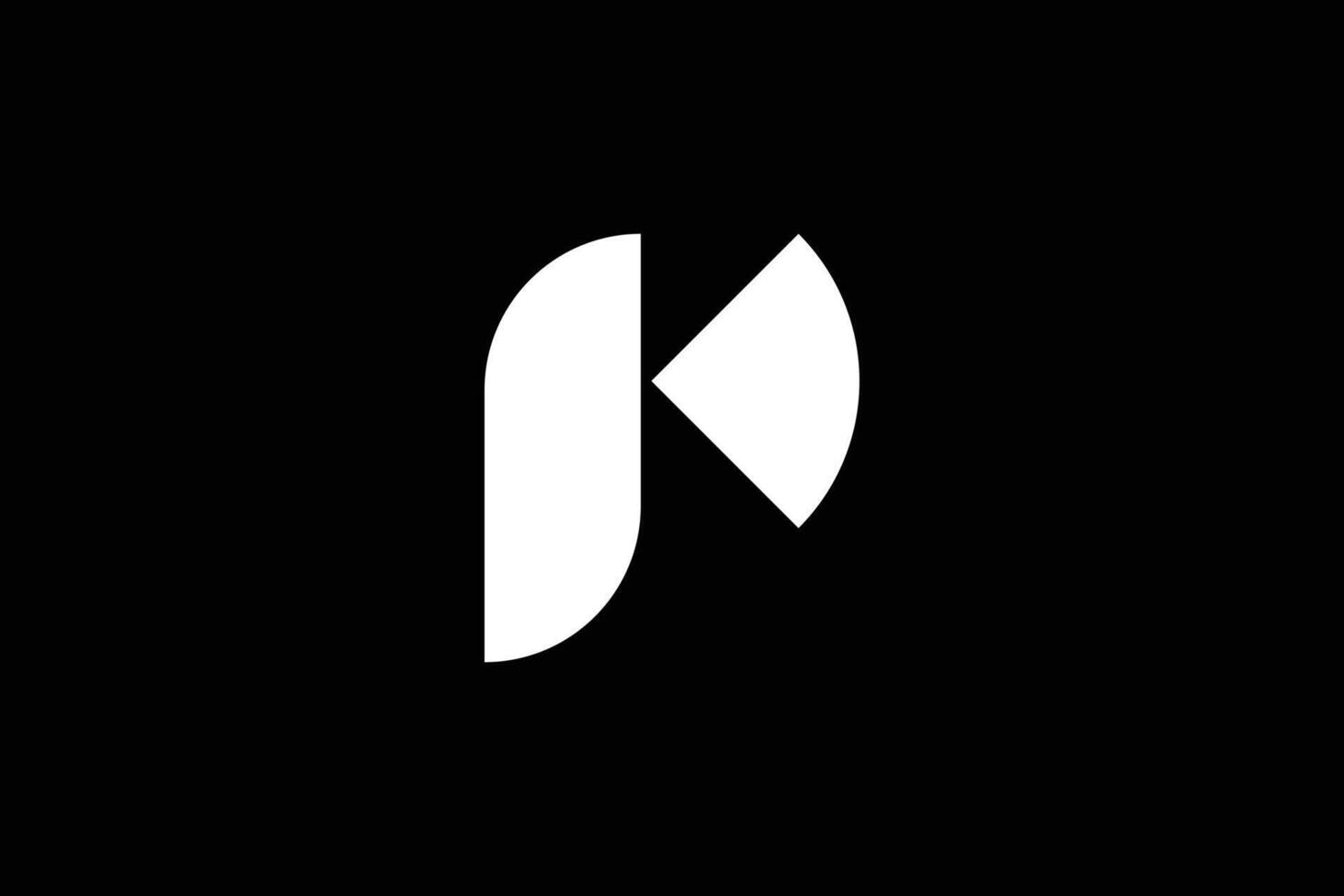 letra r k logo diseño modelo vector