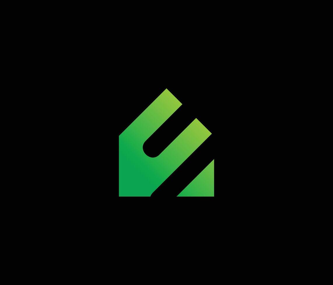 Letter U Home Logo Design Template vector