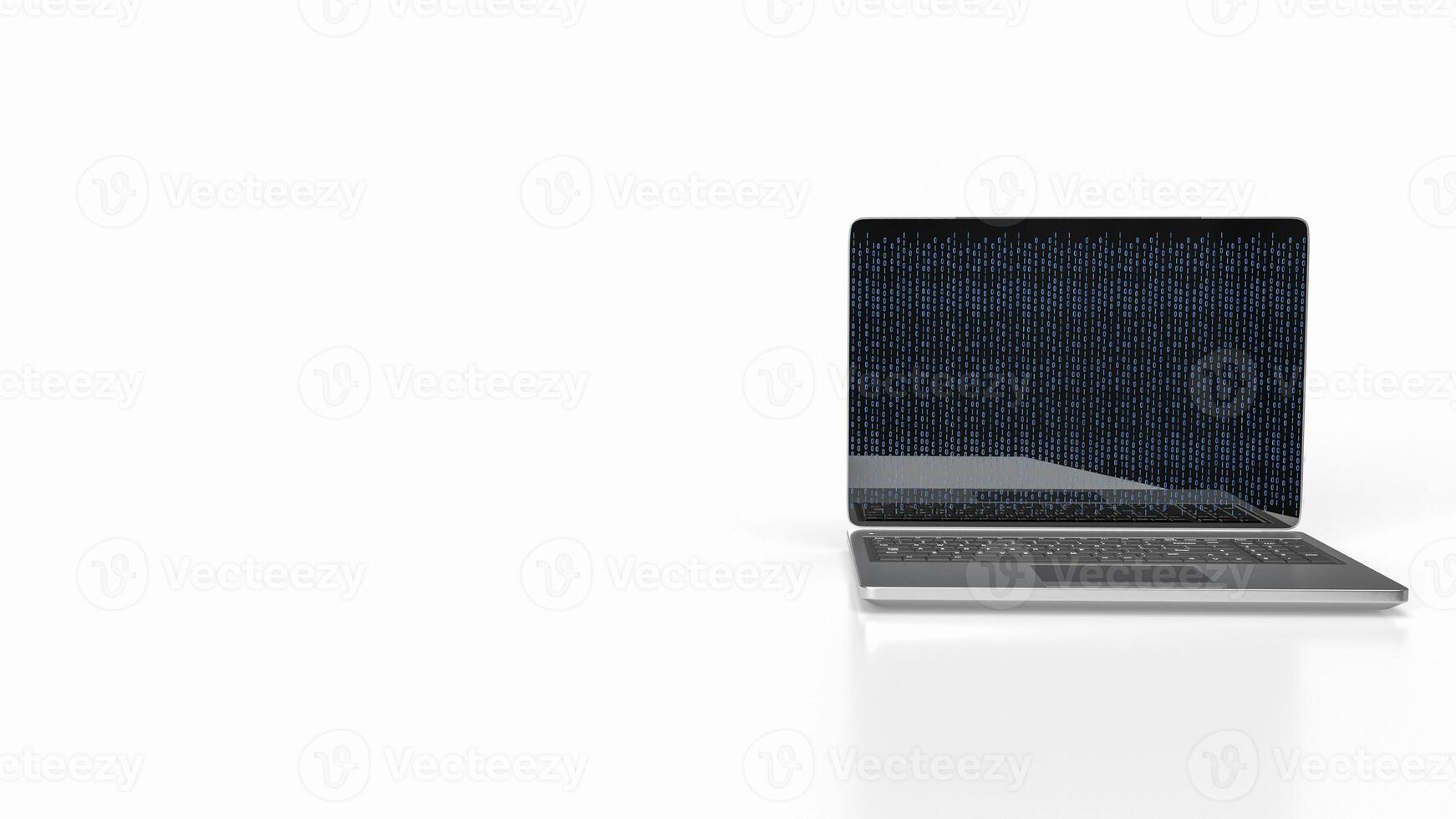 The notebook or laptop for Business or technology concept 3d rendering. photo