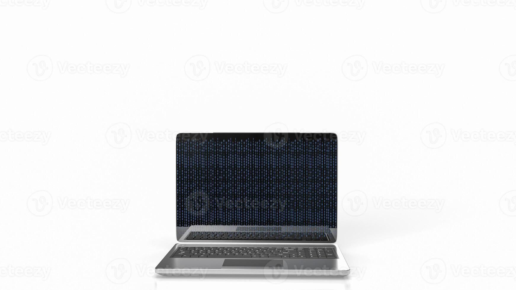 The notebook or laptop for Business or technology concept 3d rendering. photo