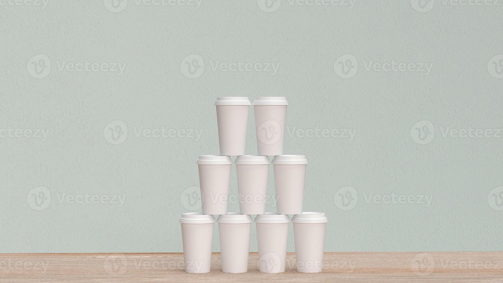 The coffee paper cup for hot drink concept 3d rendering. photo