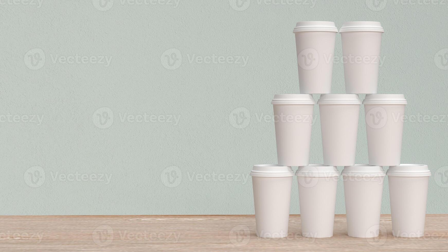 The coffee paper cup for hot drink concept 3d rendering. photo