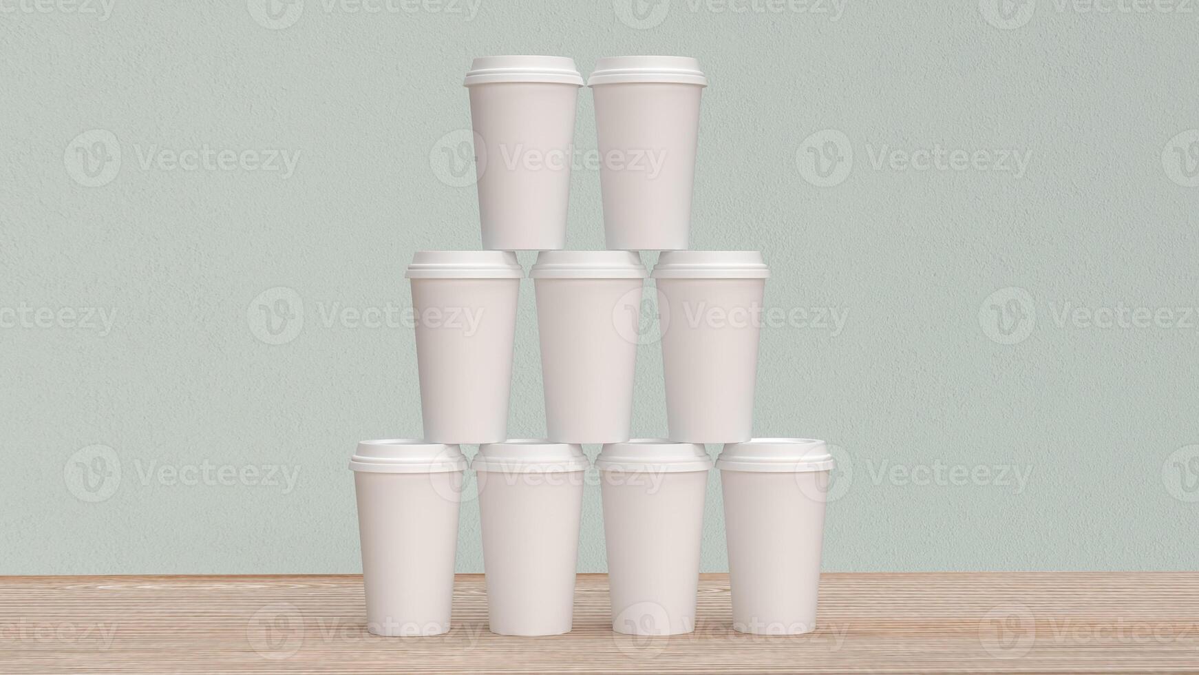 The coffee paper cup for hot drink concept 3d rendering. photo