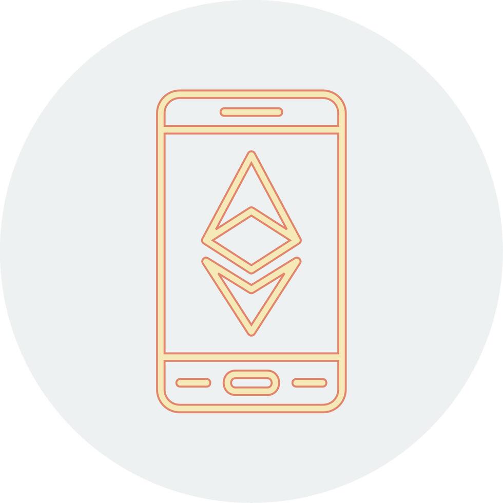 Ethereum Smartphone Vector Icon