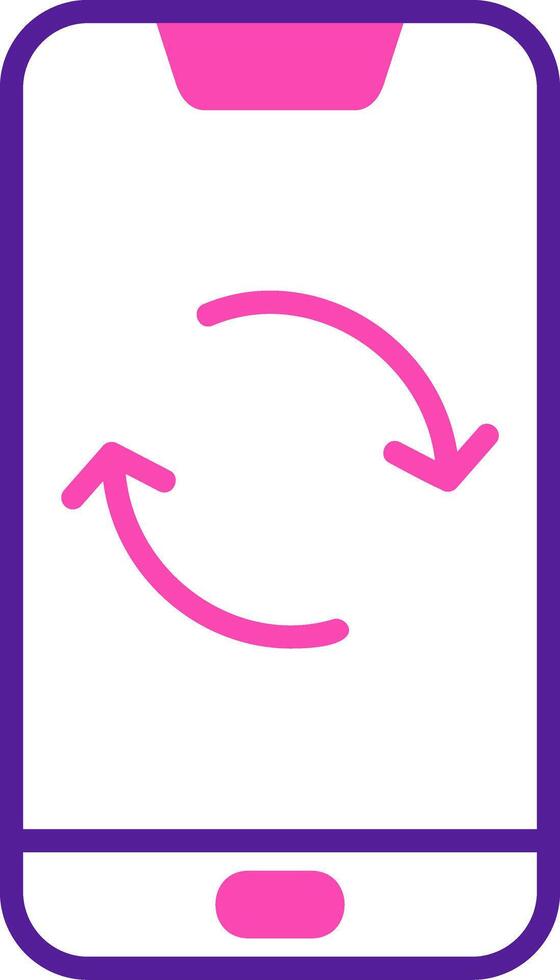 Smartphone Data Sync Vector Icon