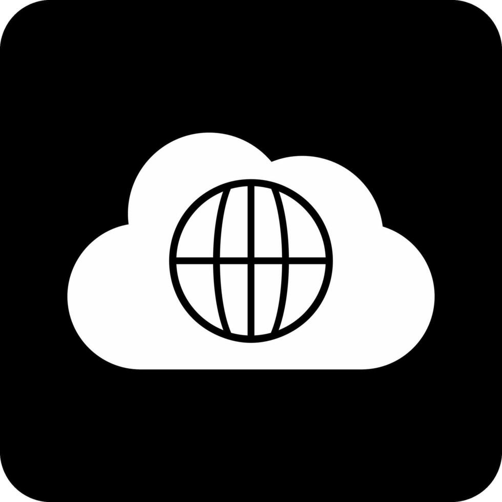 mundo nube vector icono