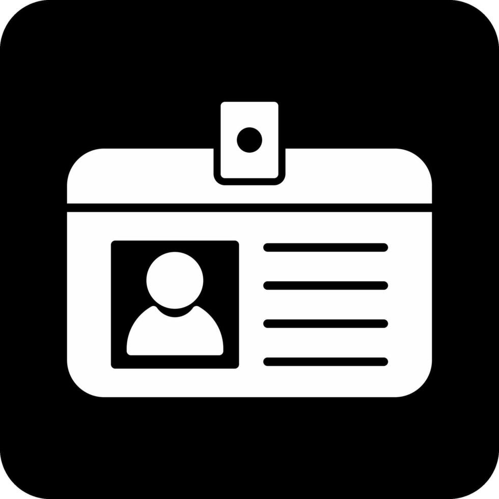 icono de vector de tarjeta de identificación