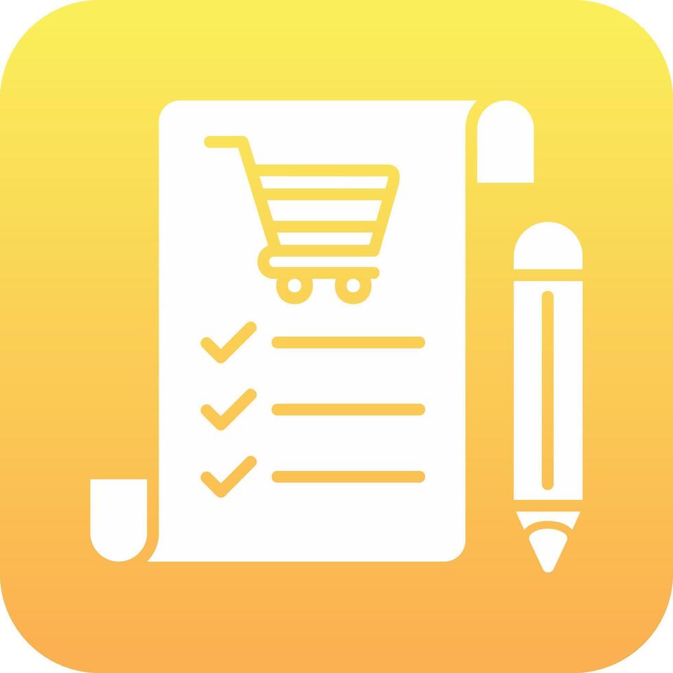 Shopping List Vector Icon