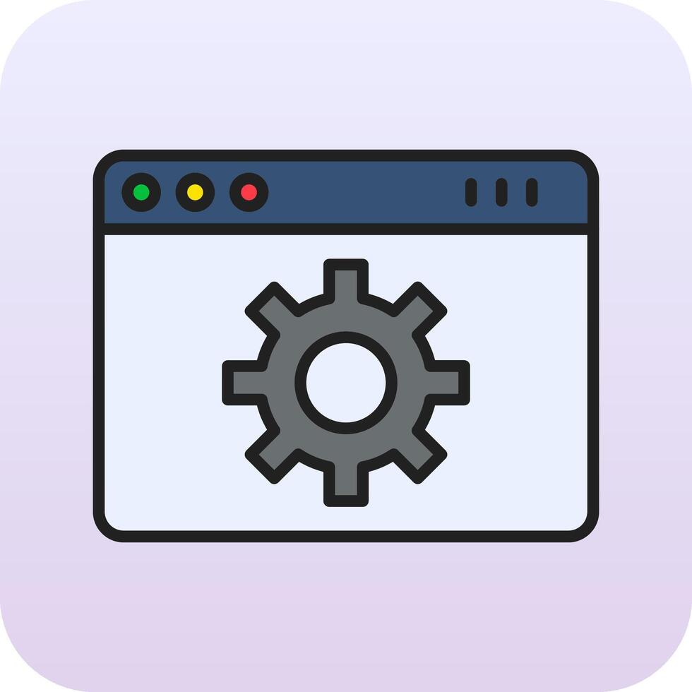 Web Page Setting Vector Icon