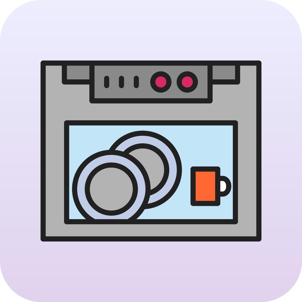 Dish Washer Vector Icon